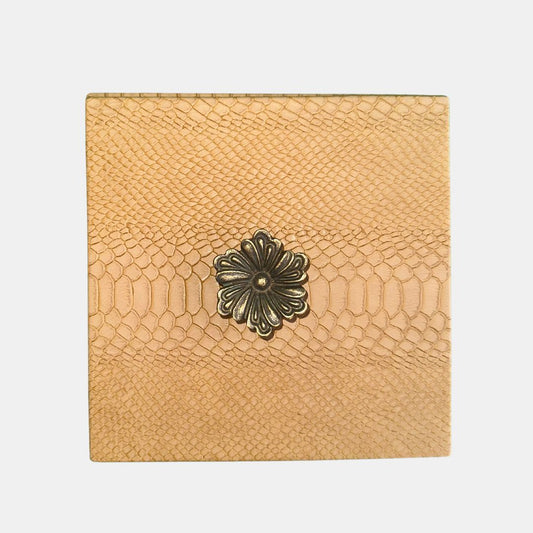 Bronze Flower - Synthetic Leather Box