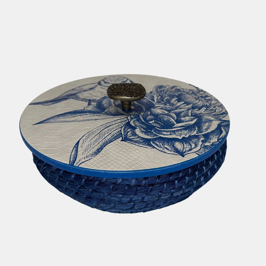 Blue Flowers - Henequen Tortilla Warmer